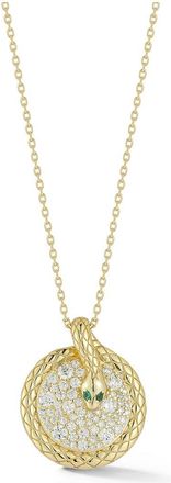 Glaze Jewelry 14K Over Silver Cz Necklace