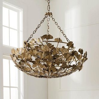 Frontgate Gingko Leaf Tiered Chandelier - Frontgate