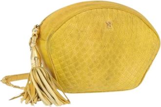 Bally Pre-owned Cross Body Bags, female, Yellow, Size: ONE SIZE Pre-owned Leather Shoulder Bag