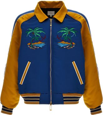 Rhude Mens Palm Eagles Souvenir Bomber Jacket