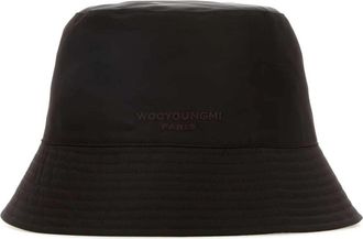Wooyoungmi Nylon Bucket Hat - unisex - Hoeden - Zwart - S - Nylon - Accessoires