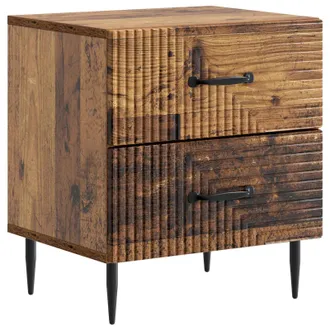 vidaXL Armario De Noche Madera Envejecida 43 X 34,5 X 47,5 Cm Vidaxl