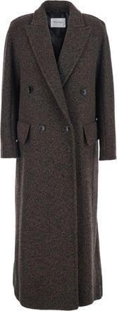 Max Mara Brown Notched Lapel Trench Coat