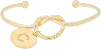 Meshmerise Love Knot Initial Bracelet in Yellow-C at Nordstrom Rack
