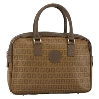 Fendi Pre-owned Handbags, female, Beige, Size: ONE SIZE Pre-owned Vintage Zucchino Hand Bag