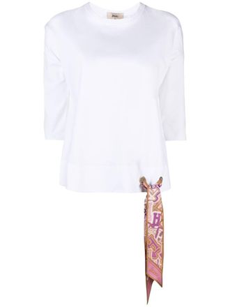 Herno scarf-detail T-shirt - White