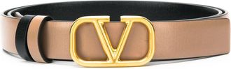 Valentino Garavani Leather Reversible Vlogo Belt