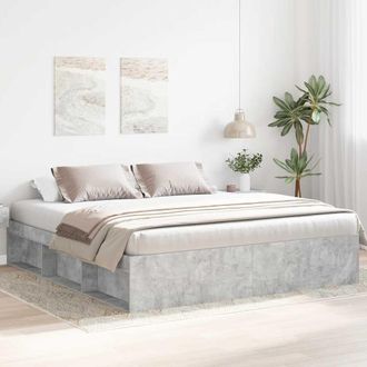 vidaXL Estructura De Cama Gris Hormig&oacute;n 180x200 Cm Vidaxl