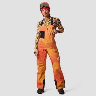 Backcountry Cottonwoods Lt Xpore 3L Bibs - Womens in Boundary Orange Ombre/black at Nordstrom, Size X-Large