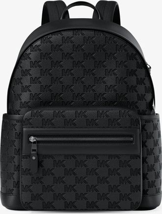 Michael Kors Jet Set Medium Logo Debossed Pebbled Leather Backpack