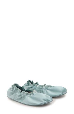 Mango Satin Ballet Flat in Blue at Nordstrom, Size 7.5Us