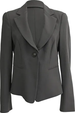 Giorgio Armani Armani Collezioni Single Button Tailored Blazer in Grey Polyester
