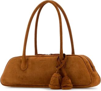 Magda Butrym Womens Suede Shoulder Bag Camel
