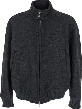 After Pray Regards Harrington Blouson - Heren - Vesten - Grijs - M - Wol - Truien & Vesten