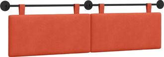 vidaXL Cabecero Colgante Rojo Naranja Tela De Pana Vidaxl