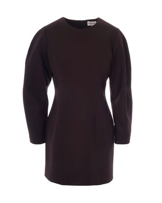 P.A.R.O.S.H. Dark Brown Wool Mini Dress