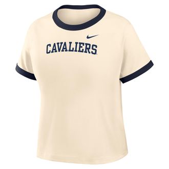 Nike Womens College (Virginia Ringer T-Shirt in Brown | IV9423-120