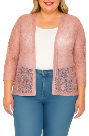 Standards & Practices Lace & Sequin Jacket in Mauve at Nordstrom, Size 1 X