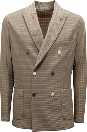 Bob Drive Tech Jacket - Heren - Business blazers - Beige - S - Leer - Kostuums
