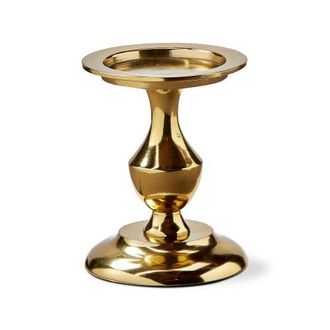 Tag Gold Cast Aluminum Stella Small Pillar Candle Holder in Yellow at Nordstrom
