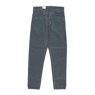 Carhartt Work in Progress Straight Fit Jeans, male, Green, W29, Velvet Long Trousers with Regular Fit