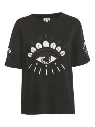 Kenzo T-shirt met oogpatroon - Zwart