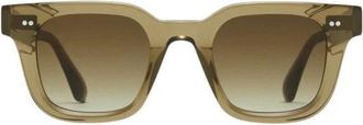 Chimi Eyewear Vierkante Groene Zonnebril - Dames - Zonnebrillen - Bruin - ONE Size - Accessoires
