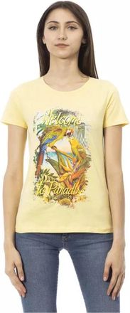 Trussardi T-Shirts - Dames - T-shirts - Geel - XS - Katoen - Tops