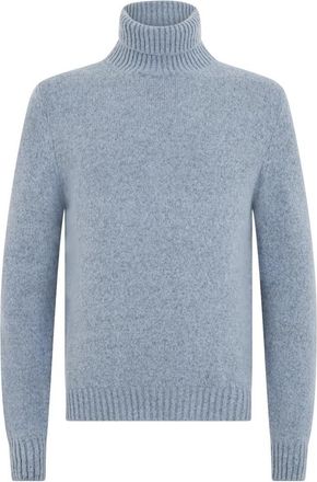 Fedeli Turtleneck Sweater - Heren - Coltruien - Blauw - L - Wol - Truien & Vesten
