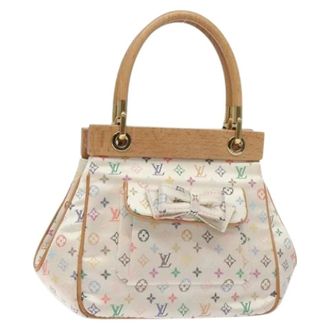 Louis Vuitton Pre-owned Vintage Satijnen Handtas - Dames - Pre-owned - Wit - Maat: ONE Size Satijn
