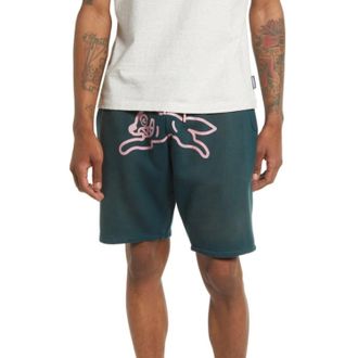 Icecream Icecream Gerald Shorts Mens Deep Teal Graphic Cotton Elastic Waist FROG511
