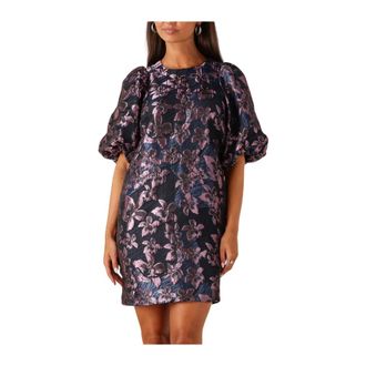 Notre-V Kleedjes, Dames, Blauw, 2Xl, Navy Blauwe Mini Jurk Giselda