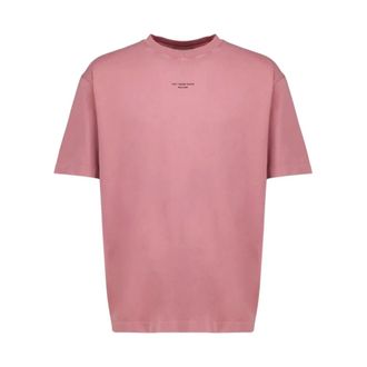 Dr&ocirc;le de Monsieur Klassiek Slogan T-Shirt - Heren - Tops - Roze - Maat: L Katoen