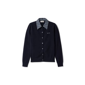 Miu Miu Cashmere Cardigan, Woman, Navy, Size 36