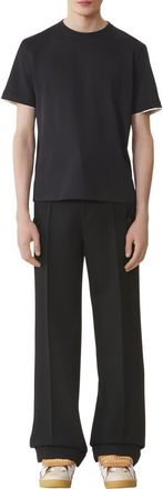 Lanvin Light Wool Chino Pants in Black at Nordstrom, Size 4835 Eu