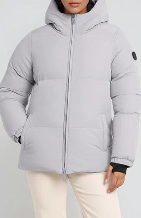 Noize Stacy Water Resistant Hooded Puffer Jacket in Silver at Nordstrom Rack, Size X-Large Regular