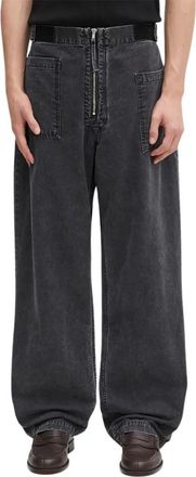 Aries Wide Jeans - Heren - Loose Fit Jeans - Zwart - W32 - Jeans