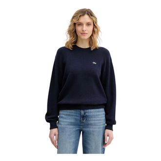 Lacoste Dames, Truien, Blauw, Maat: S Katoen