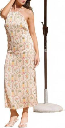 Dress Forum Sun Kissed Halter Maxi Dress In Blushed Ibiza