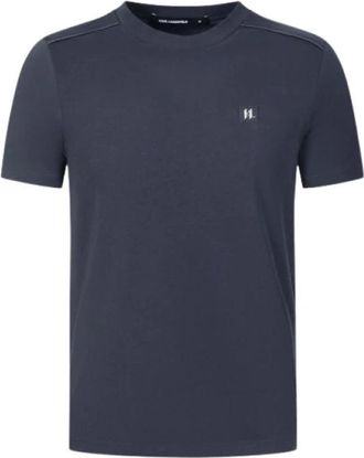 Karl Lagerfeld T-shirt met ronde hals - Heren - T-shirts - Blauw - L - Katoen - Tops
