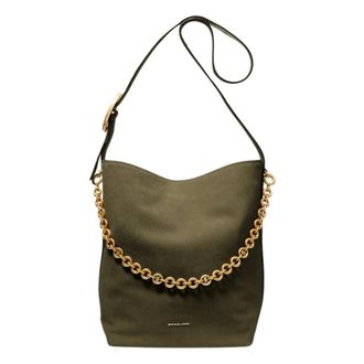 Michael Kors Tassen, Dames, Groen, ONE Size, Leer, Nolita Large Suede Bucket Tote