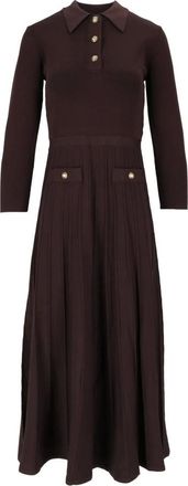 Michael Kors Vestido Midi Acampanado Polo - Dresses - Mujer - Marr&oacute;n - XS
