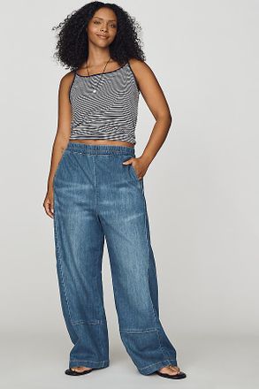 Pilcro Izzie Relaxed Pull-On Barrel Jeans