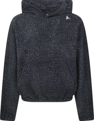 Roa Drowi Polar Fleece Leopard Print Hoodie