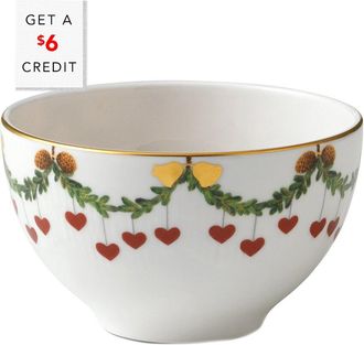 ROYAL COPENHAGEN Star Fluted Christmas Chocolate Bowl