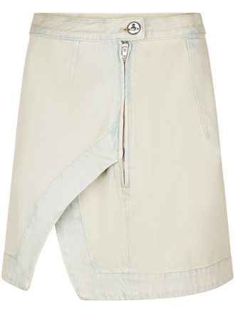 Vivienne Westwood Mini Denim Skirt with Asymmetrical Flap