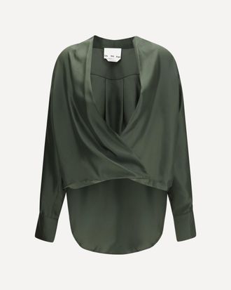 SA SU PHI Silk wrap Blouse Female 40