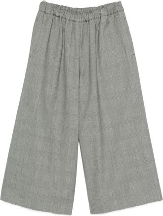 Comme Des Garçons Womens Checked Elasticated-Waist Trousers