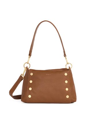 Hammitt Hammitt Bryant Mahogany Pebble Brushed Gold Red Zip Med