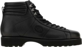 Valentino Garavani VLogo Signature Enkellaars - Heren - Veterlaarzen - Zwart - 42 EU - Leer - Schoenen